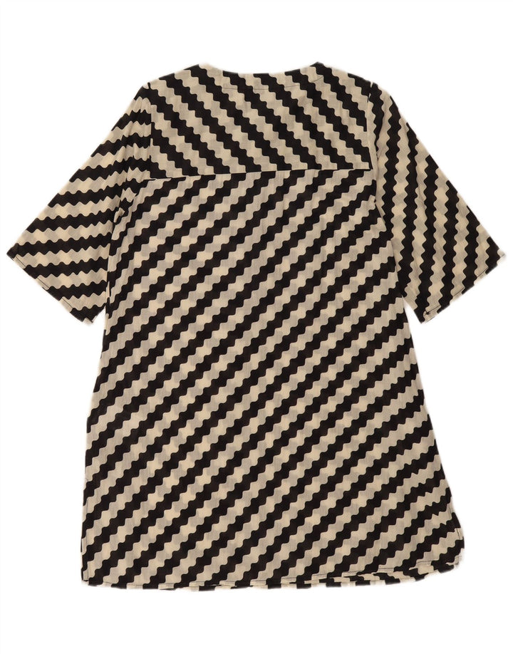 COMPANIA FANTASTICA Rochie A-Line pentru femei UK 14 Bumbac cu dungi negre medii