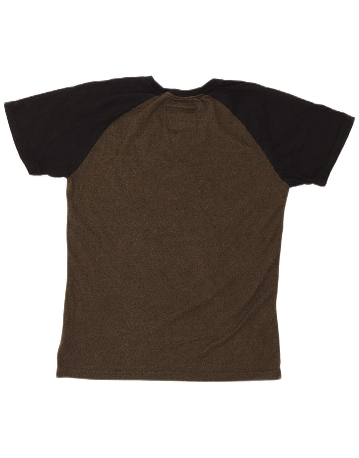 Tricou grafic pentru bărbați Superdry Top Medium Khaki Colorblock Bumbac