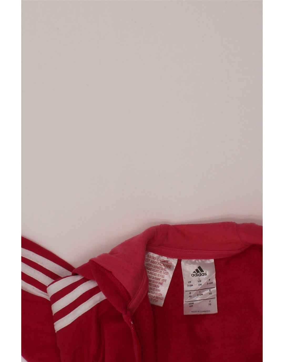 Pulover ADIDAS pentru fetițe, cu grafic, cu capota, 3-6 luni, bumbac roz