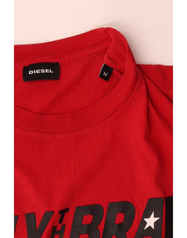 Tricou grafic pentru bărbați Diesel Top, bumbac roșu mediu