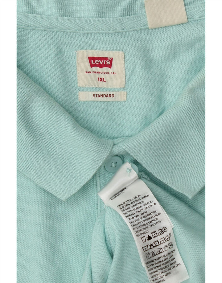 Cămașă polo standard pentru bărbați Levi's XL, bumbac albastru