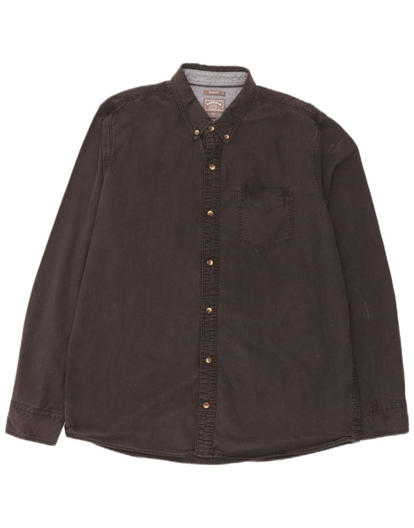 Cămașă Slim Fit pentru bărbați Fat Face XL, bumbac negru