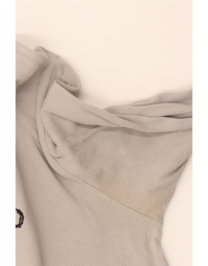 Cămașă polo cu mânecă lungă pentru bărbați Fred Perry, bumbac, gri mediu, clasic