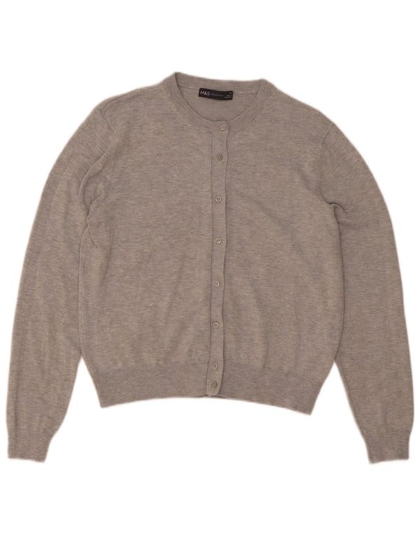 Pulover cardigan pentru femei Marks & Spencer UK 12, mediu gri, viscoză cu pături