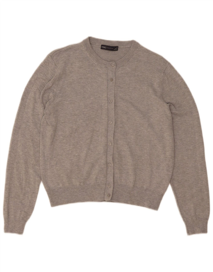 Pulover cardigan pentru femei Marks & Spencer UK 12, mediu gri, viscoză cu pături