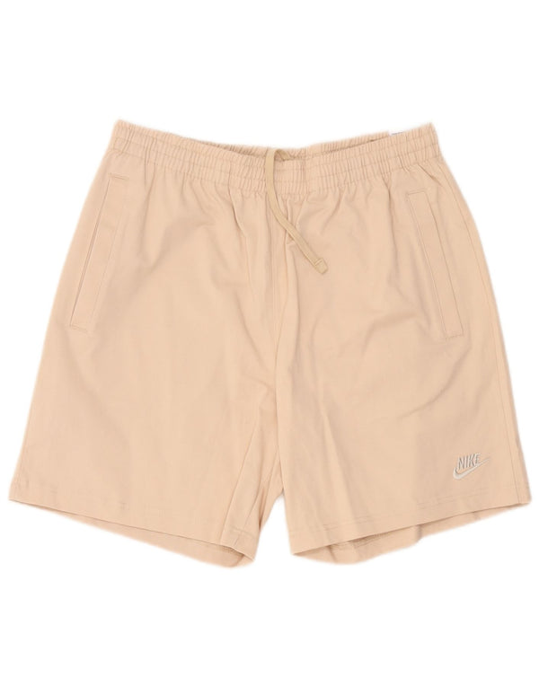 Pantaloni scurți sport pentru bărbați Nike Swoosh Standard Fit, mare, bej, bumbac