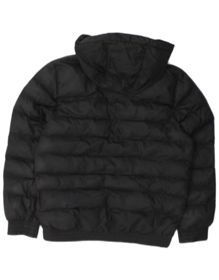 Jachetă căptușită cu glugă Nike pentru băieți 12-13 ani, mare, poliester negru