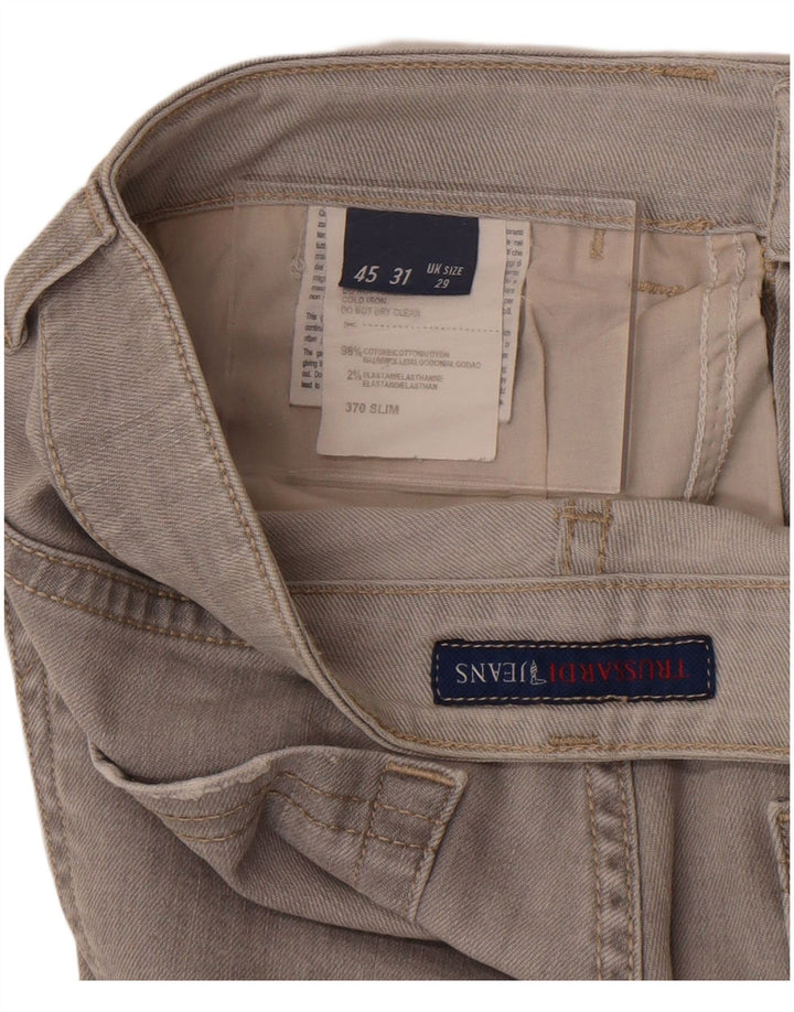 Trussardi blugi slim pentru bărbați W29 L30 bumbac gri