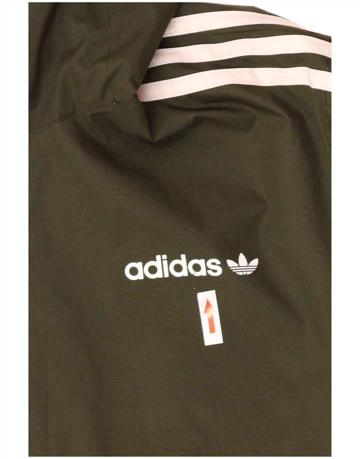 Jachetă reversibilă cu glugă pentru bărbați Adidas UK 36 Poliester kaki mic