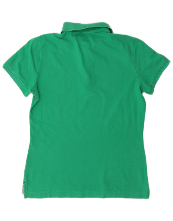 Tricou polo Tommy Hilfiger pentru femei UK 14, bumbac verde mediu