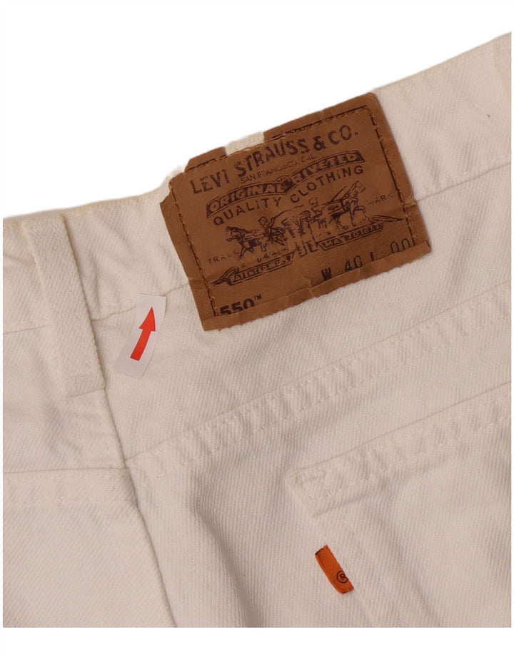 Pantaloni scurți Levi's 550 Denim W40 XL Bumbac alb