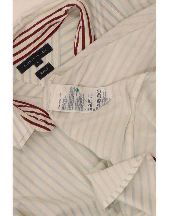 Cămașă Tommy Hilfiger pentru femei US 6 Medium White Pinstripe Bumbac