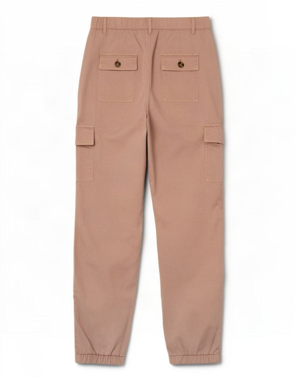 Marks & Spencer Pantaloni cargo cu talie înaltă pentru femei UK 10 Small W28 L29 Roz