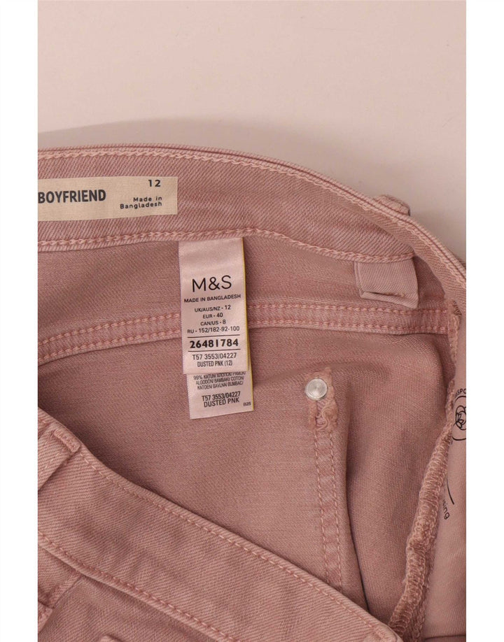 Pantaloni scurți din denim pentru femei Marks & Spencer UK 12 Medium W30 Bumbac roz