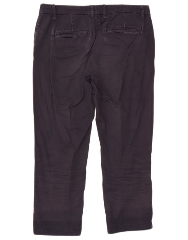 Pantaloni Capri Fat Face pentru femei UK 10 Small W28 L22 Bumbac bleumarin