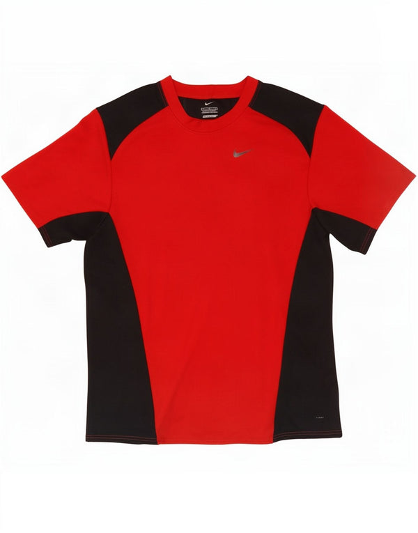 Tricou Nike Dri Fit pentru bărbați Top mare, roșu, poliester color bloc