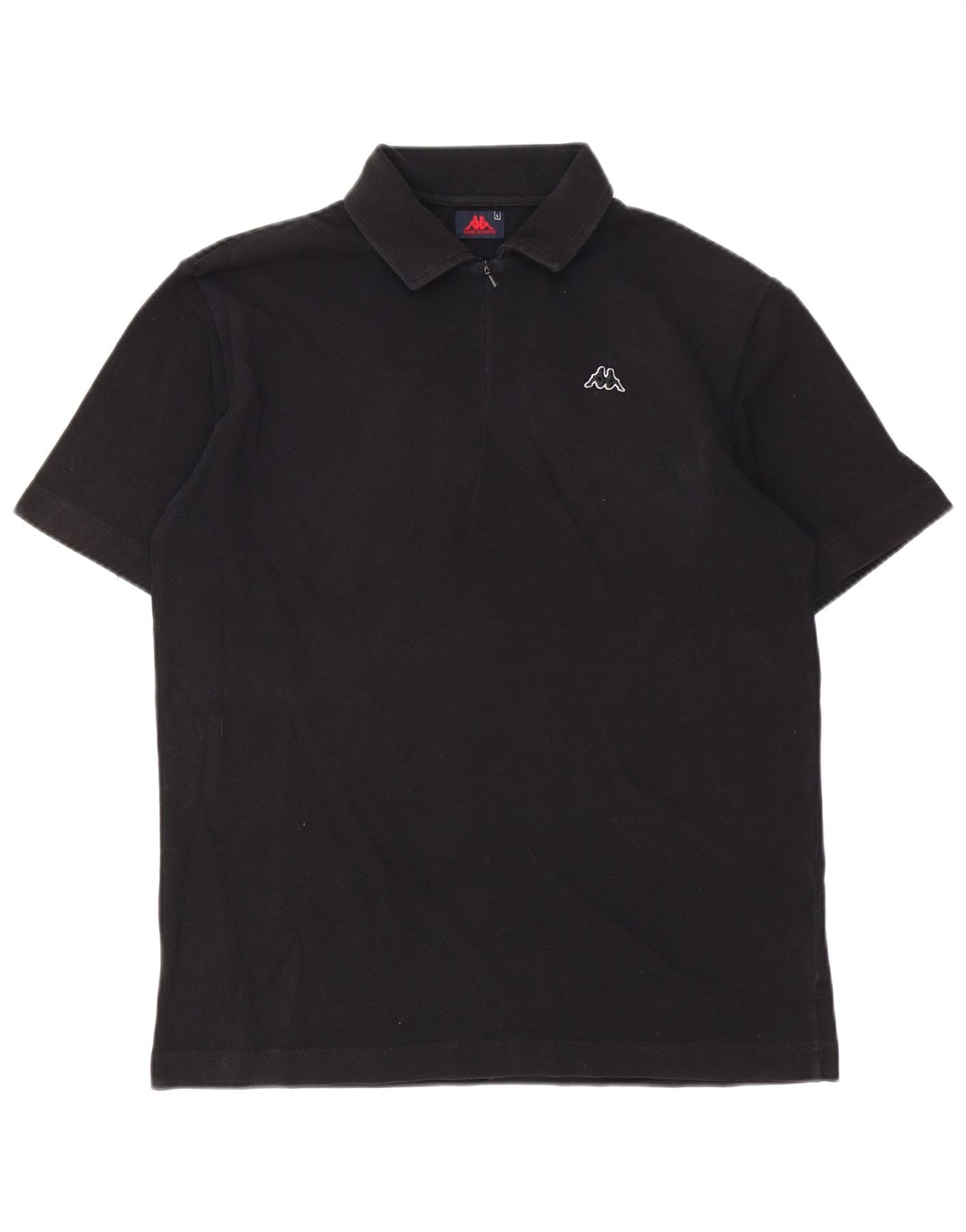 Cămașă polo pentru bărbați Kappa, bumbac negru mare
