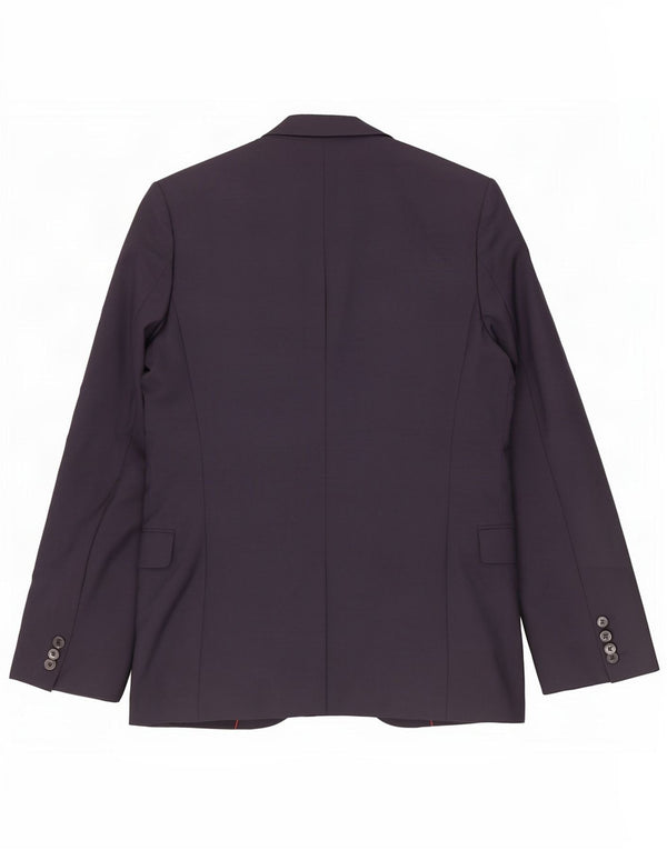 Jachetă blazer pentru bărbați Hugo Boss, cu 2 nasturi, US 36, lână virgină, albastru marine
