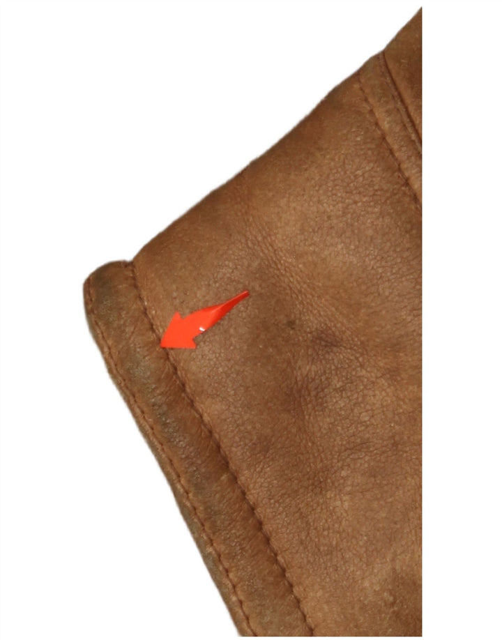 Jachetă din shearling pentru bărbați VINTAGE UK 36 Small Brown Shearling