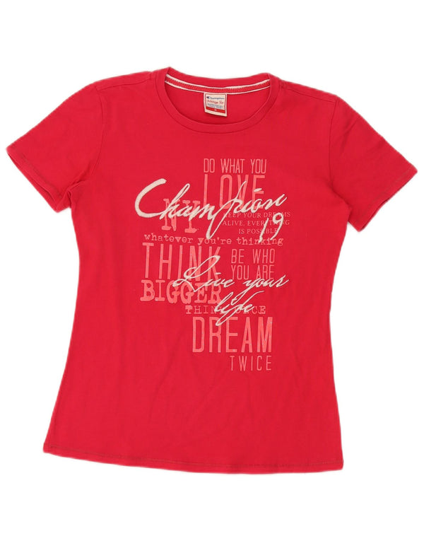 Tricou grafic Champion pentru femei Heritage Fit Top UK 12 Medium Red