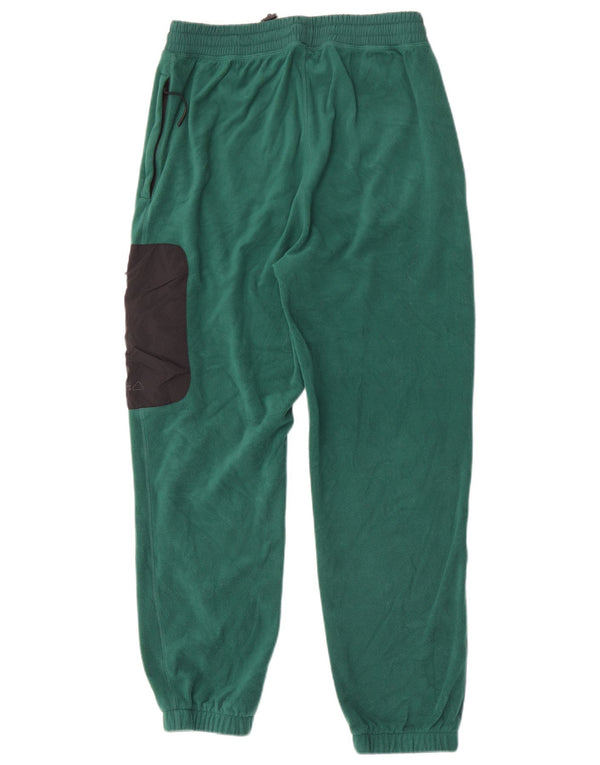Adidas Mens Fleece Tracksuit Trousers Joggers Medium Green Colourblock