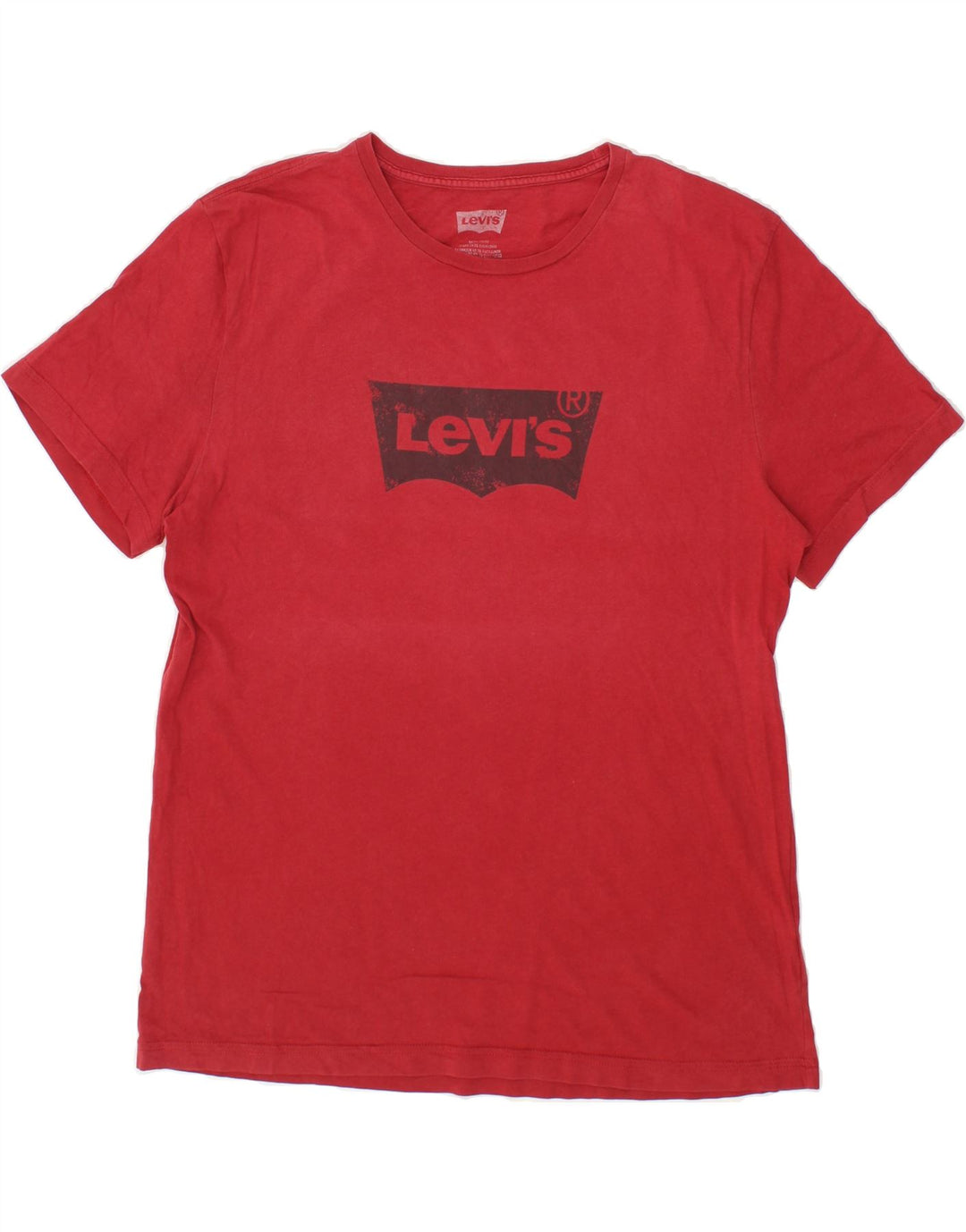 LEVI'S Mens Graphic T-Shirt Top Medium Red Cotton Vintage Levi's and Second-Hand Levi's from Messina Hembry 