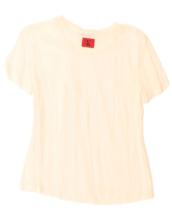 Bluză pentru femei Calvin Klein Jeans Top UK 10 Small Off White