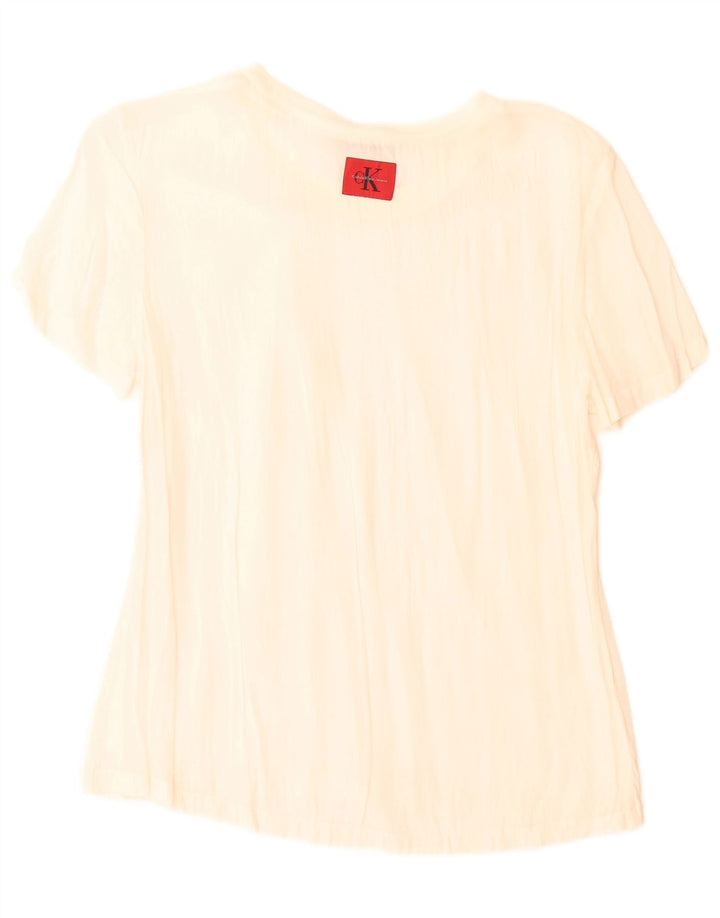 Bluză pentru femei Calvin Klein Jeans Top UK 10 Small Off White