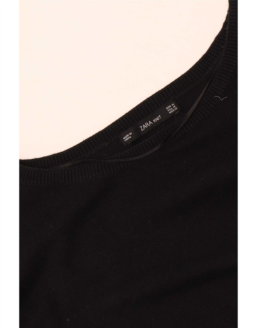 Pulover pentru femei supradimensionat cu gât de barcă Zara UK 14 Medium Negru