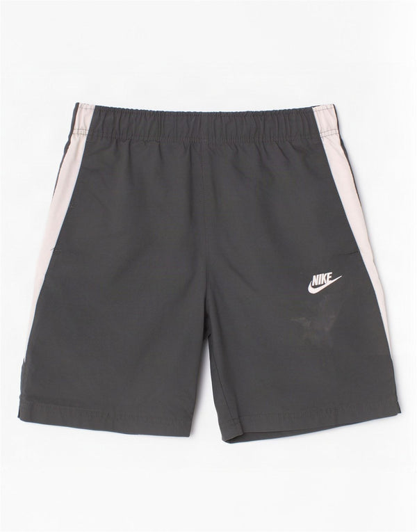 Pantaloni scurți sport Nike pentru băieți 12-13 ani, mari, gri, poliester color bloc