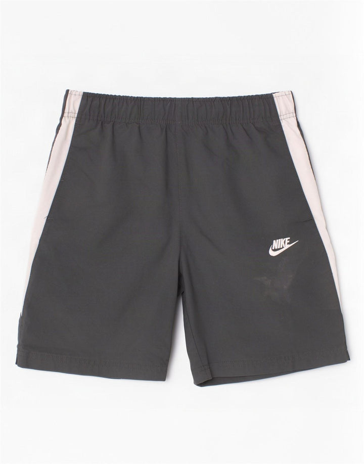 Pantaloni scurți sport Nike pentru băieți 12-13 ani, mari, gri, poliester color bloc