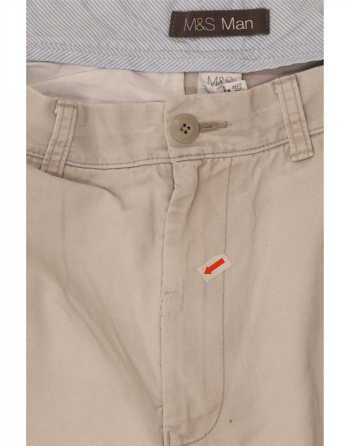 Marks & Spencer Mens Chino Shorts Medium W32 Beige Bumbac