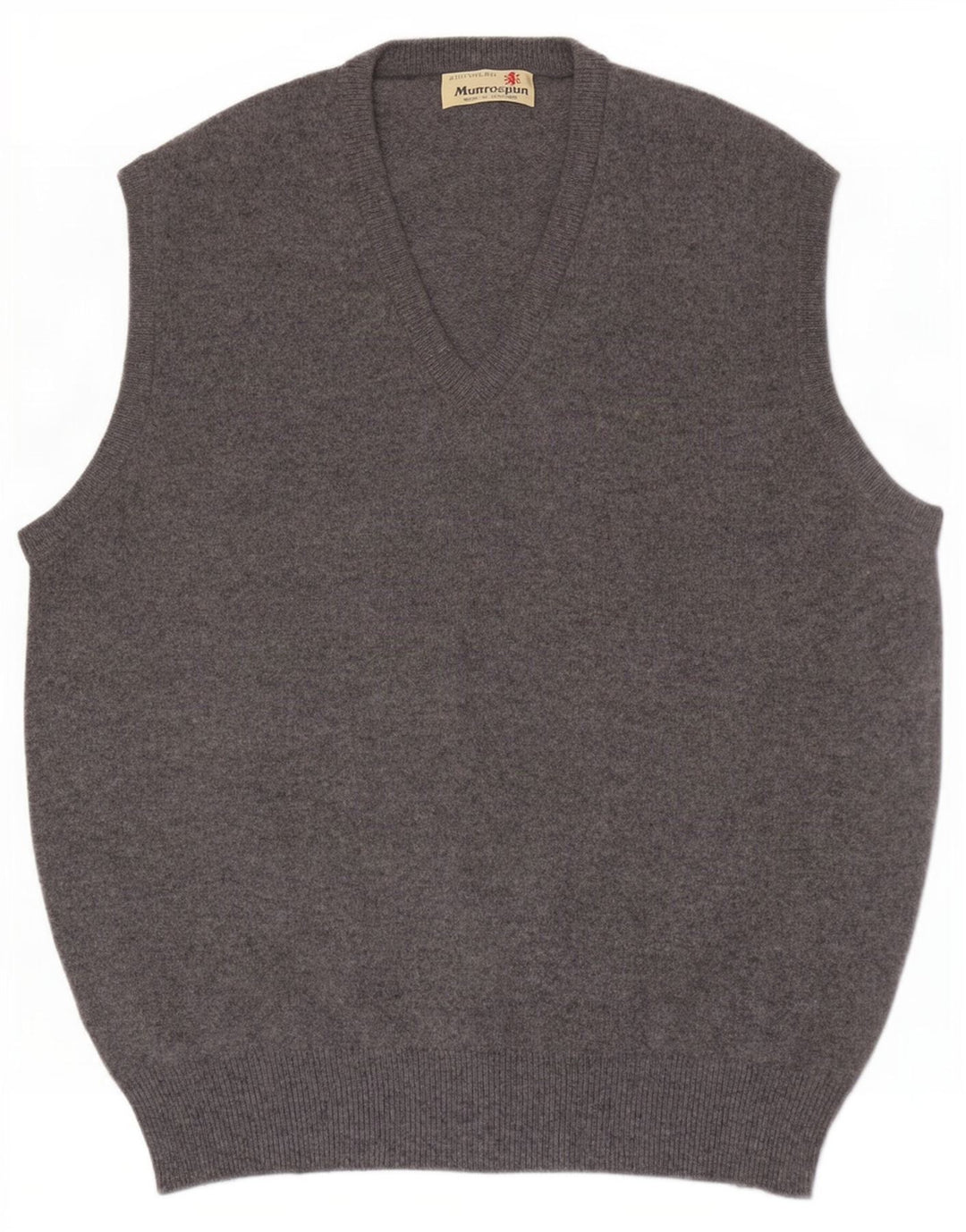 Munrospun Mens Vest Tank Top EU 52 Mare Lână Gri