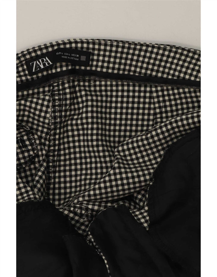 Pantaloni chino slim pentru femei Zara L30 L27 Gri Vichy