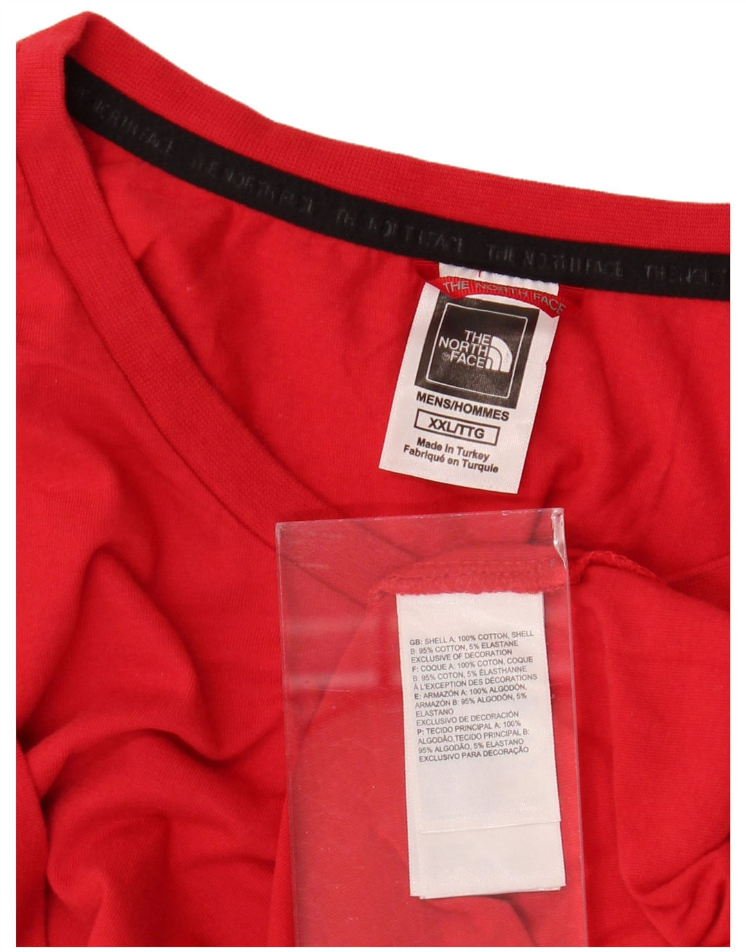 Tricou grafic pentru bărbați THE NORTH FACE Top 2XL bumbac roșu