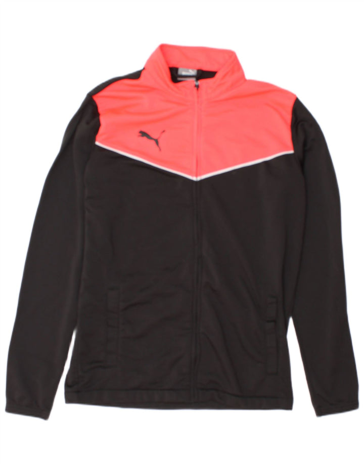 Jachetă de trening Puma pentru bărbați, poliester color bloc negru mediu
