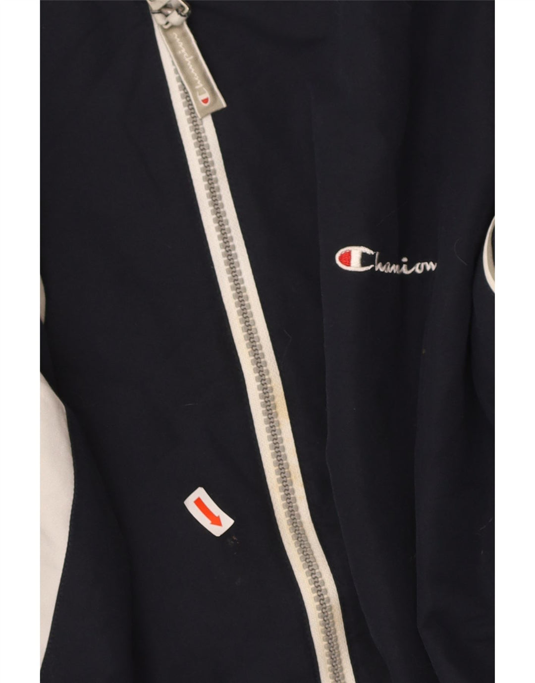 CHAMPION Mens Tracksuit Top Jacket 2XL Navy Blue Colourblock Polyester