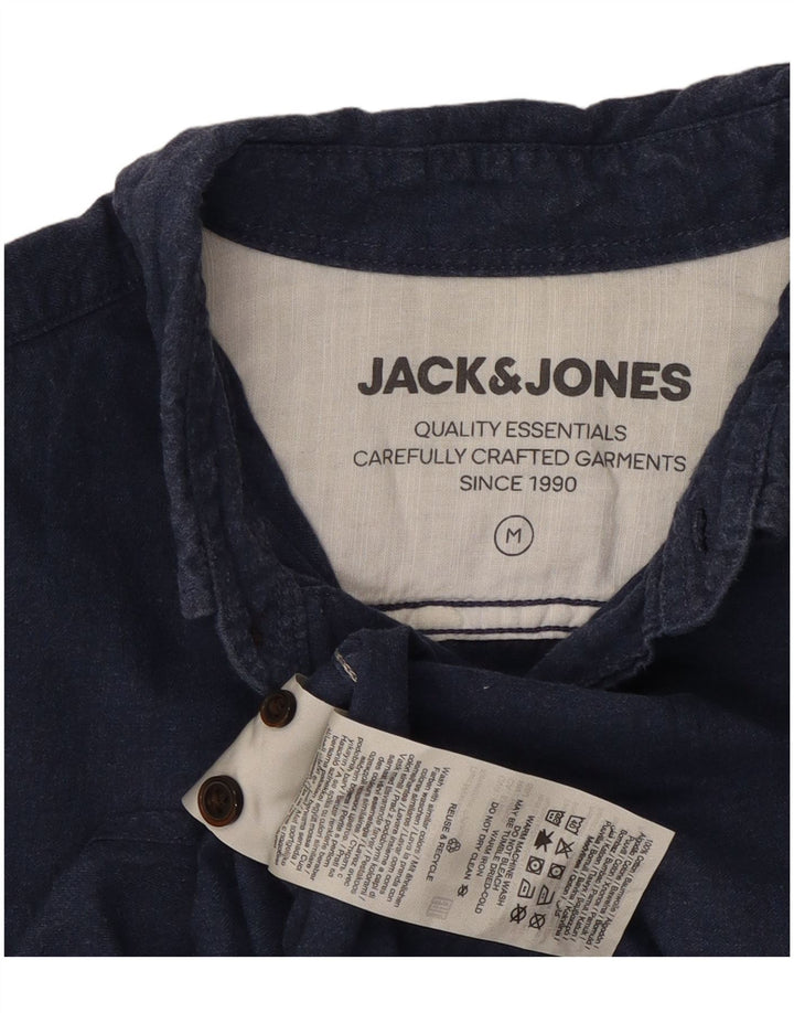 Cămașă Jack & Jones pentru bărbați, bumbac mediu albastru bleumarin