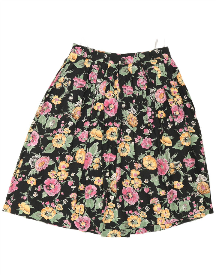 Fusta plisată pentru femei C&A W30 Medium Black Floral Viscose
