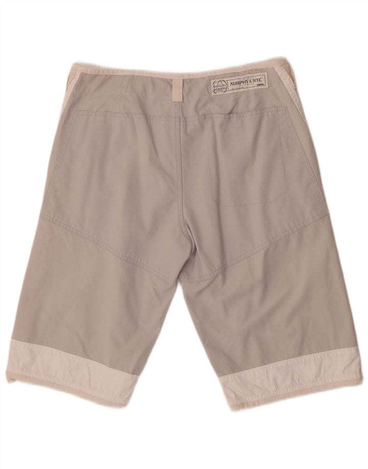 Murphy & Nye Pantaloni scurți chino Sailmakers pentru bărbați W34 Large, alb, bloc de culoare