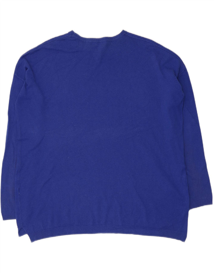 Pulover supradimensionat pentru femei Zara, cu gât crew, UK 10 Small Blue
