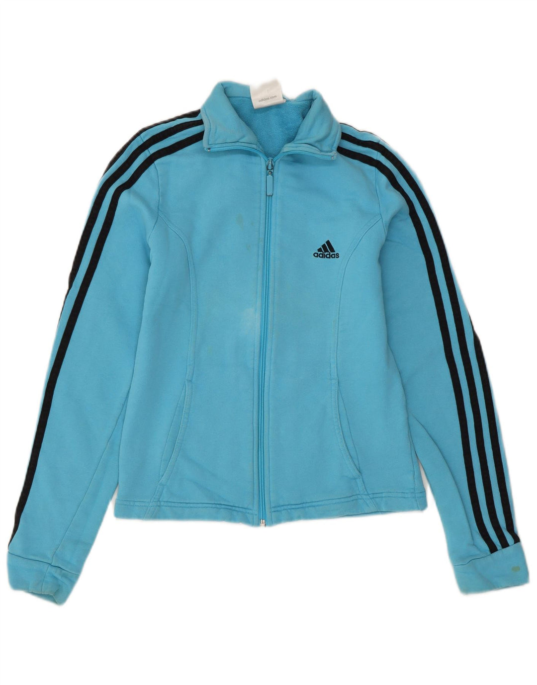 Jachetă de trening pentru femei ADIDAS UK 8 Bumbac albastru mic