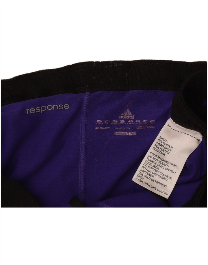 Pantaloni scurți sport Adidas pentru femei UK 12/14 Medium Black Colorblock Poliester