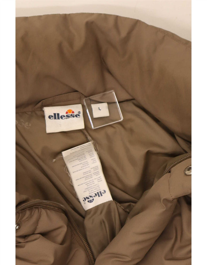 Jachetă căptușită pentru bărbați Ellesse UK 40, mare, bej, poliester