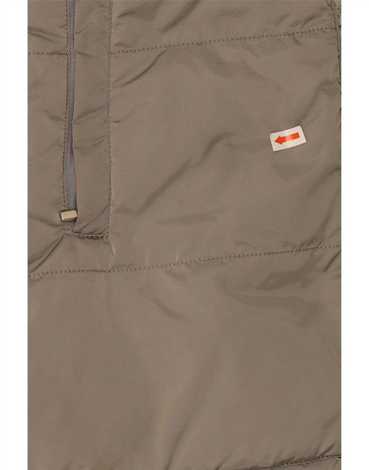 Max Mara Jachetă căptușită reversibilă cu glugă pentru femei UK 10 Mic Bej Poliamidă