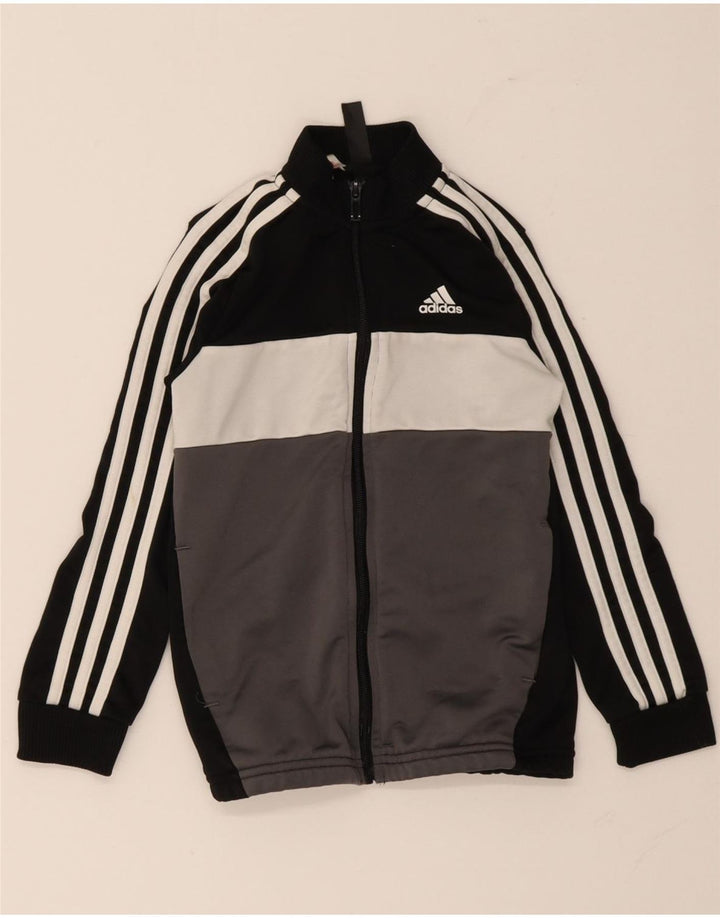 Jachetă de trening pentru băieți Adidas 7-8 ani, negru, poliester