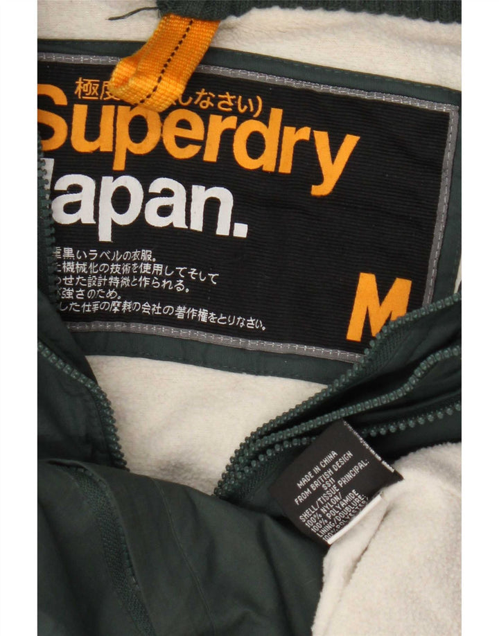 Jachetă de vânt cu glugă Superdry pentru bărbați UK 38, nailon verde mediu