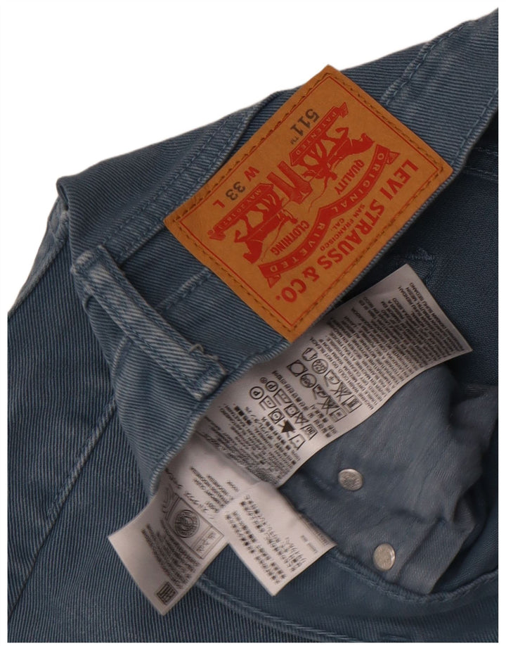 Pantaloni scurți Levi's 511 Denim W33 Medium Blue Bumbac