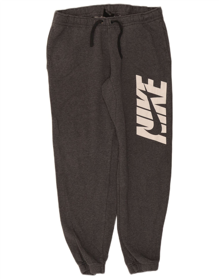 Pantaloni de trening grafic Nike pentru bărbați Joggeri din bumbac gri mediu