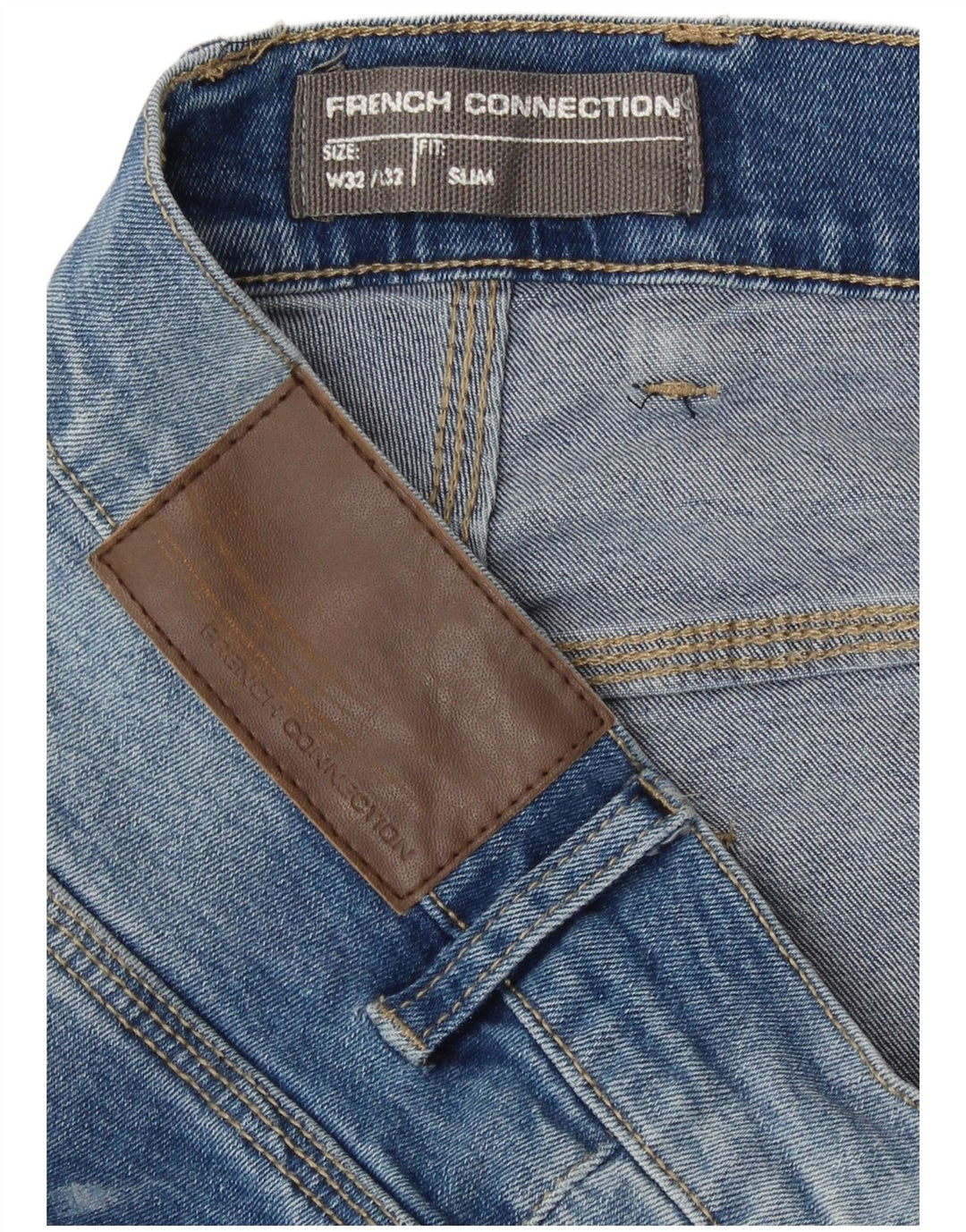 Blugi slim pentru bărbați French Connection W32 L32 Bumbac albastru